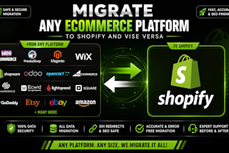 shopify migration expert woocommerce prestashop wix magento shopware to shopify