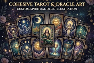 create cohesive spiritual artwork for your tarot or oracle deck