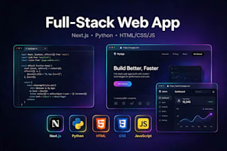 build a modern full stack web app with HTML, CSS, js, python