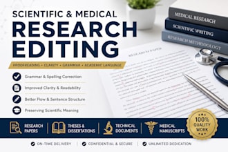 edit and proofread scientific and medical research papers