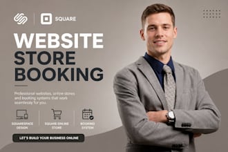 design squarespace website square online store and booking system