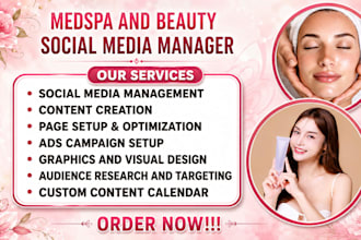 manage medspa beauty skincare social media marketing