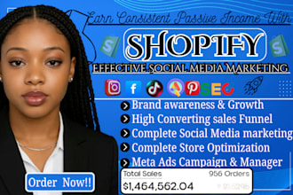 do shopify social media markating to boost shopify sales meta ads, tiktok shop