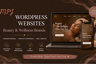 design a beauty or wellness  modern wordpress website