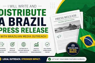 write and distribute a brazil press release with brazilian media outreach