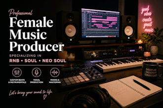 professional female music producer specializing in  rnb soul and neo soul