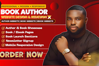 design a professional book author website and landing page