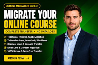 migrate teachable thinkific kajabi to memberpress learndash wordpress plus email