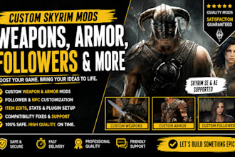 create edit custom weapon armor skyrim se ae mods follower mod redmod fallout 4