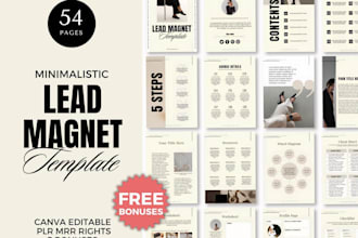 design canva ebook, lead magnet, workbook and PDF templates