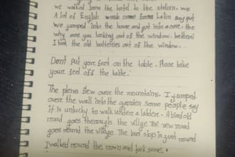 handwrite your letters notes and text english  and arabic