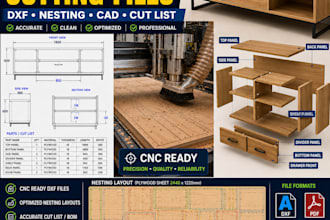 create cnc furniture dxf files