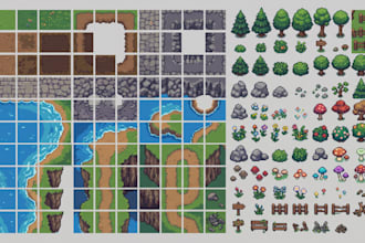 pixel art game tileset 2d environment tilemap rpg platformer game assets