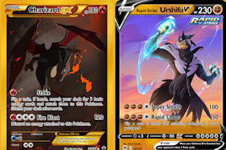custom pokemon card illustration, tcg card, pokemon trainer, game card art