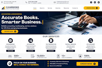 design wix life insurance website accounting bookkeeping  for CPA and tax firms