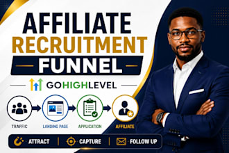 build a gohighlevel affiliate recruitment funnel for your business