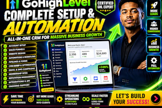 setup gohighlevel crm automation workflows and funnel