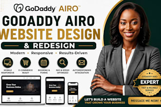 design or redesign your godaddy airo ai website