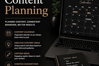 create a social media content calendar and content plan