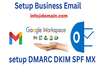 setup business email office 365 outlook zoho mail google workspace within 1 hour