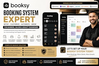 set up booksy booking system for barbers, salons and beauty businesses