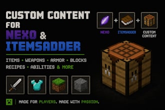 configure nexo and itemsadder plugins for minecraft