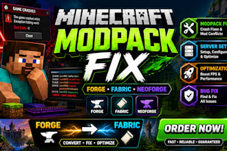 fix optimize minecraft modpack server setup forge to fabric palworld nexus map