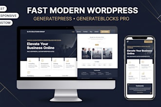 design fast responsive generatepress wordpress website with generateblocks pro