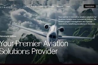 build squarespace private jet charter website aircraft charter aviation website