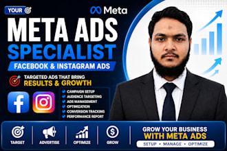 be your meta ads specialist for facebook and instagram ads