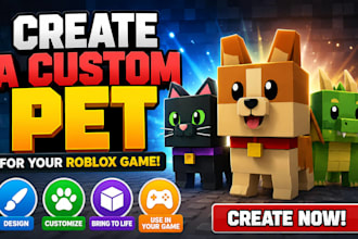 create a custom pet for your roblox game with unique roblox pet model