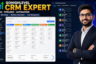 setup gohighlevel CRM, pipelines, workflows and automation