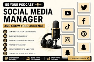 be your podcast social media manager and grow your audience