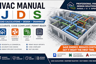do hvac manual j d s load calculations, design and drawings