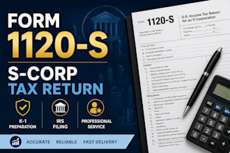prepare form 1120 s s corp tax return and irs filing