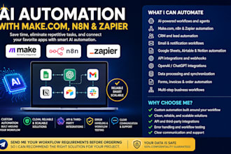 do ai automation with makecom, n8n and zapier