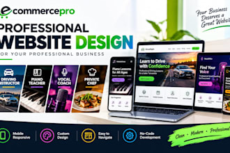 design driving instructor piano teacher vocal coach private chef website