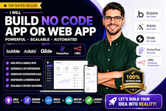no code app, no code web app, bubble io, bubble developer, adalo, glide app, flu
