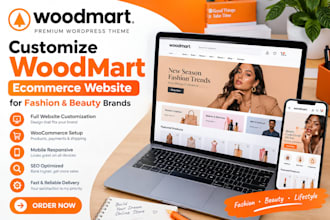 customize woodmart ecommerce website for fashion beauty brands