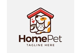 design cute pet, dog, cat, and veterinary logo for your business