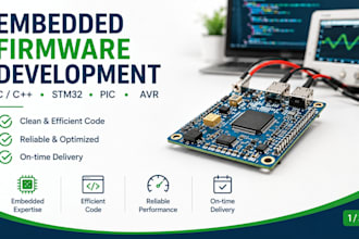 develop, debug embedded firmware for microcontrollers