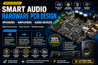 design smart audio hardware pcb for speakers, amplifiers and audio devices