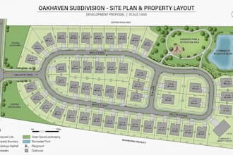 create a custom vector site plan, property map and layout illustration