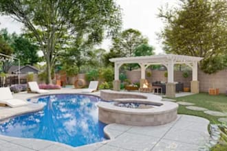design your backyard, pool, garden, patio and deck landscape in 3d