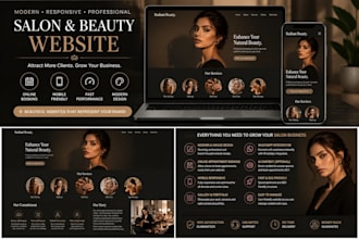 design and develop a modern salon and beauty website