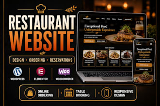 do a restaurant website with online ordering and table reservation on wordpress