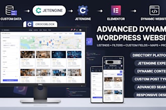 build dynamic wordpress website using jetengine crocoblock and elementor