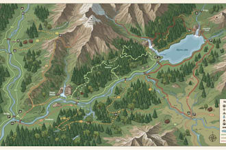 design custom hiking map, trail map, park map, or outdoor adventure map