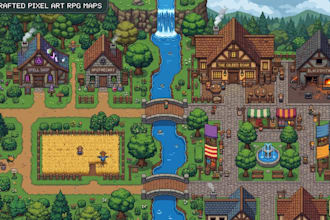 2d top down pixel art tileset tilemap rpg maker sprite sheet game art assets