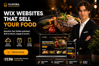 design or fix wix restaurant website with ordering, menu, gallery, table booking